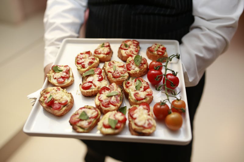 Burrata and tomato bruschetta starter