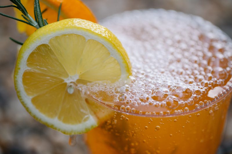 Italian sparkling lemonade drink